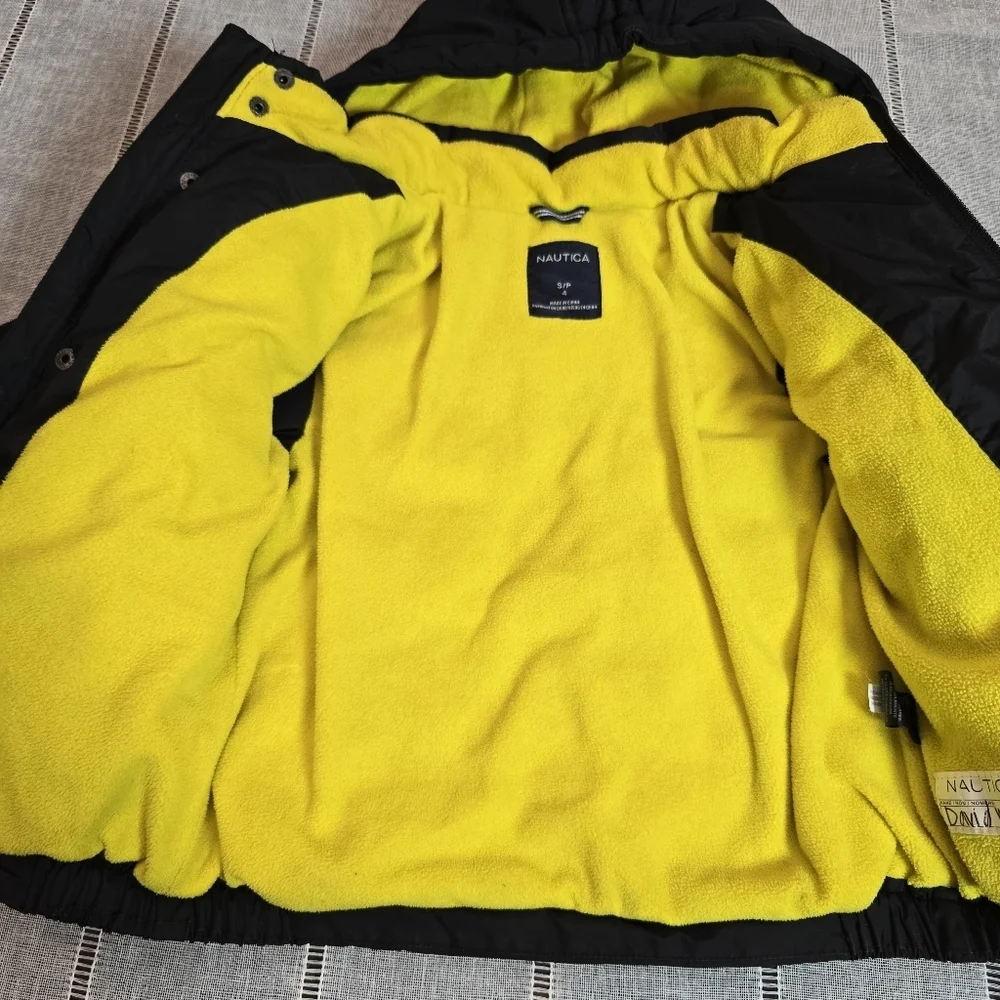 Nautica Little Boy's Hooded Full Zip Jacket Size 4 (S) Black Water Resistant